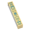 Flowers Mezuzah Case - Gold and Blue by Ester Shahaf