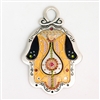 Gold & Maroon Hamsa Hand by Ester Shahaf