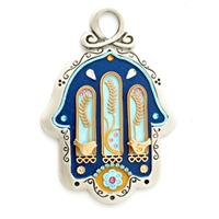 Wall Hamsa Hand with Doves by Ester Shahaf