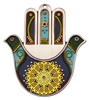 Two Doves Hamsa Hand by Ester Shahaf