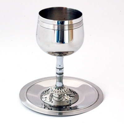 Stainless Steel Kiddush Cup by Ester Shahaf