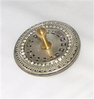 Silver Round Pweter Dreidel by Ester Shahaf