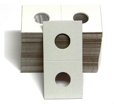 Pack of 100 - 2x2 Cardboard Coin Holder - Nickel Size