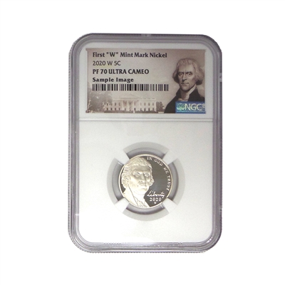 NGC PF70 2020 W Proof Jefferson Nickel - West Point Mint