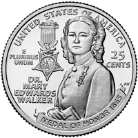 2024  - P Dr. Mary Edwards Walker, American Women Quarter Series 40 Coin Roll