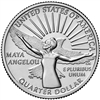 2022 - P and D Maya Angelou, American Women Quarter Series 2 Coin
