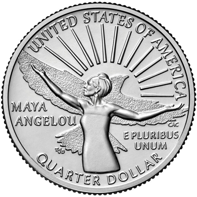 2022 - P and D Maya Angelou, American Women Quarter Series 2 Coin