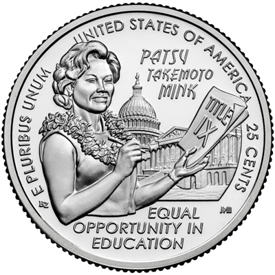 2024 - D Patsy Takemoto Mink, American Women Quarter Series 40 Coin Roll