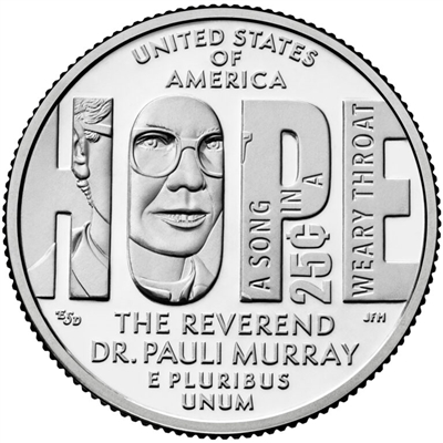 2024  - P Rev Dr. Pauli Murray, American Women Quarter Series 40 Coin Roll