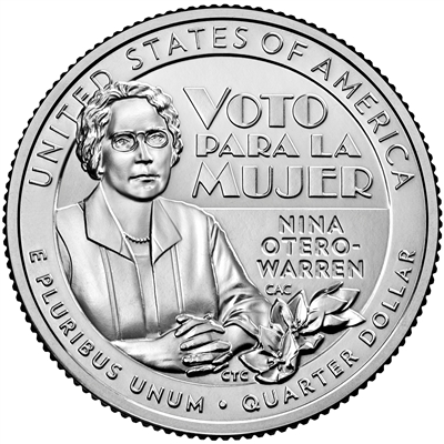 2022 - P and D Nina Otero-Warren, American Women Quarter Series 2 Coin