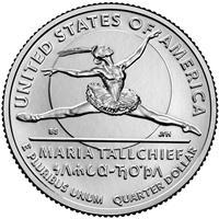 2023 - P and D Maria Tallchief, American Women Quarter Series 2 Coin