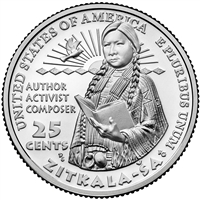 2024 - D Zitkala-Sa, American Women Quarter Series 40 Coin Roll