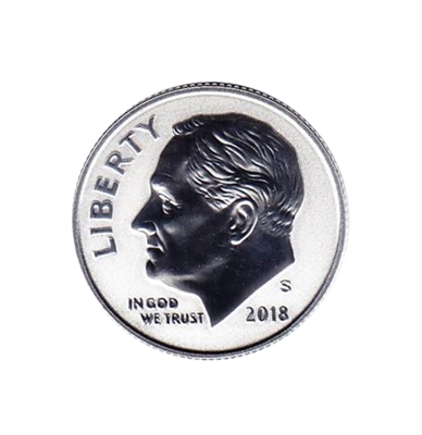 2018 S Silver Reverse Proof Roosevelt Dime