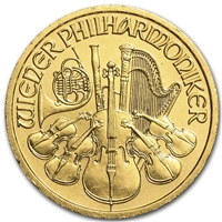 1999 Austrian Philharmonic 1/10th Ounce Gold Coin