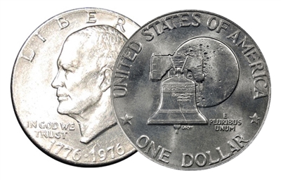 1976 P Type 2 BU Uncirculated Eisenhower Dollar