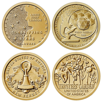 2019 D American Innovation 4 Coin Set $1 Coins - Denver Mint