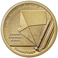 2020 American Innovation Connecticut - Gerber Variable Scale $1 Coin - P and D 2 Coin Set