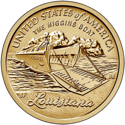 2023 American Innovation Louisiana "Higgins Boat" - $1 Coin - P and D 2 Coin Set