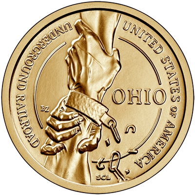 2023 American Innovation Ohio - Underground Railroad - $1 Coin - P and D 2 Coin Set