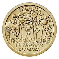 2019 D American Innovation Georgia - Trustees' Garden $1 Coin - Roll of 25 Dollar Coins
