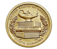 2021 P American Innovation North Carolina - First Public University $1 Coin - Roll of 25 Dollar Coins