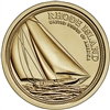 2022 D American Innovation Rhode Island Nathanael Herreshoffâ€™s Famous Reliance Yacht $1 Coin - Roll of 25 Dollar Coins