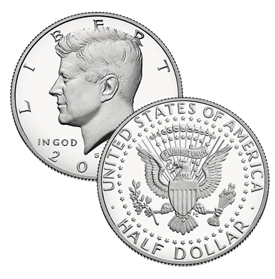 2018 - S Silver Proof Kennedy Half Dollar Single Coin