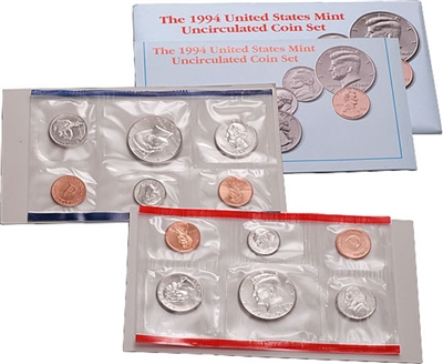 1994 U.S. Mint 10 Coin  Set in OGP with CoA