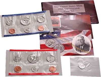 1996 U.S. Mint 11 Coin Set with Special West Point Dime