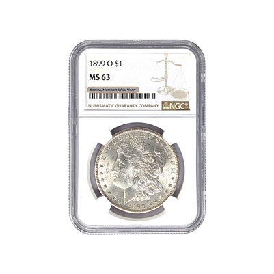 1899 O Morgan Silver Dollar NGC MS 63 $1 Uncirculated