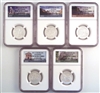 NGC PF69 2011 National Park Silver Proof Quarter 5 Coin Set