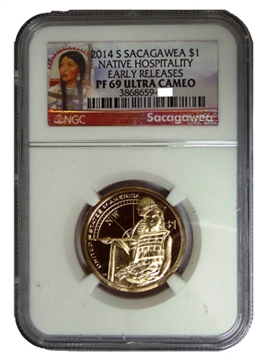 NGC PF69 2014 Sacagawea Dollar