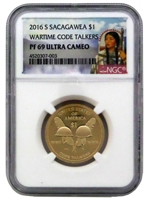 NGC PF69 2016 Sacagawea Dollar Portrait Label