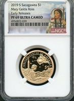 2019 NGC PF69 Sacagawea Dollar Early Release Portrait Label