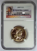 NGC PF70 2002 Sacagawea Dollar