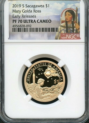 2019 NGC PF70 Sacagawea Dollar Early Release Portrait Label