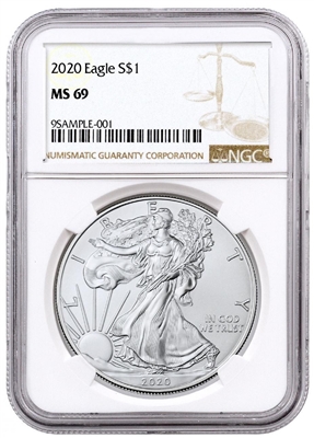 2020 NGC MS 69 Silver Eagle Brown Label