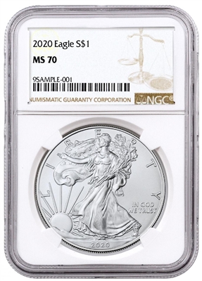 2020 NGC MS 70 Silver Eagle Brown Label