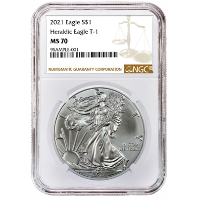 2021 NGC MS 70 Silver Eagle Brown Label