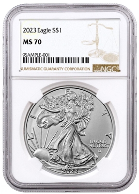 2023 NGC MS 70 Silver Eagle Type 2 Reverse - Brown Label