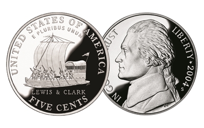 2004 -S Keel Boat Proof Westward Journey Jefferson Nickel