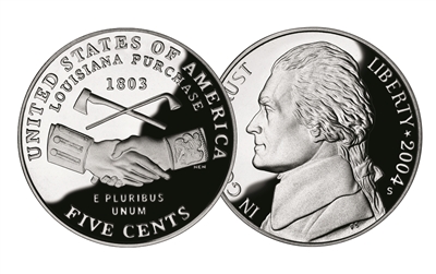 2004 -S Peace Medal Proof Westward Journey Jefferson Nickel