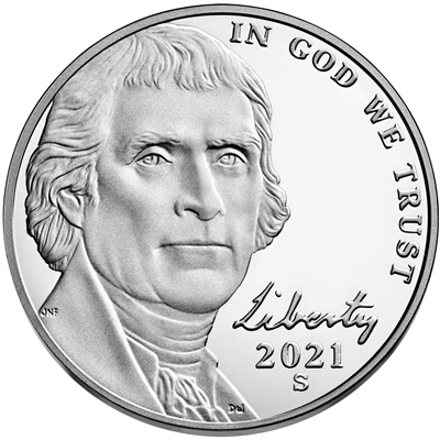 2021 S Proof Jefferson Nickel - Ultra Cameo