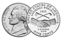 2004 - P Jefferson Nickel Roll "Peace Medal" Design