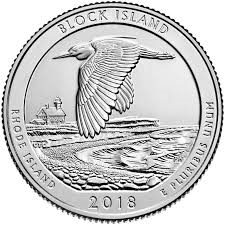 2018 - D Block Island Wildlife Refuge, RI National Park Quarter Single Coin