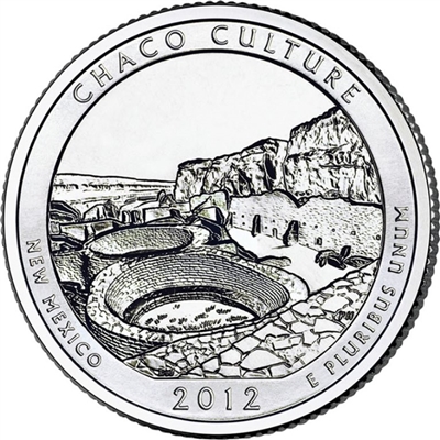 2012 - D Chaco Culture - Roll of 40 National Park Quarters