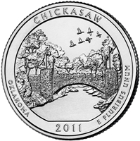 2011 - D Chickasaw - Roll of 40 National Park Quarters