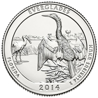 2014 - D Everglades National Park Quarter Single Coin