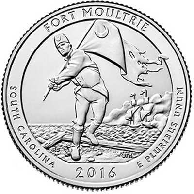 2016 - D Fort Moultrie, SD National Park Quarter Single Coin