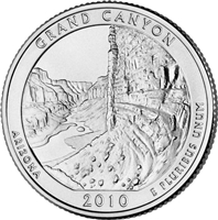 2010 - D Grand Canyon National Park Quarter Single Coin